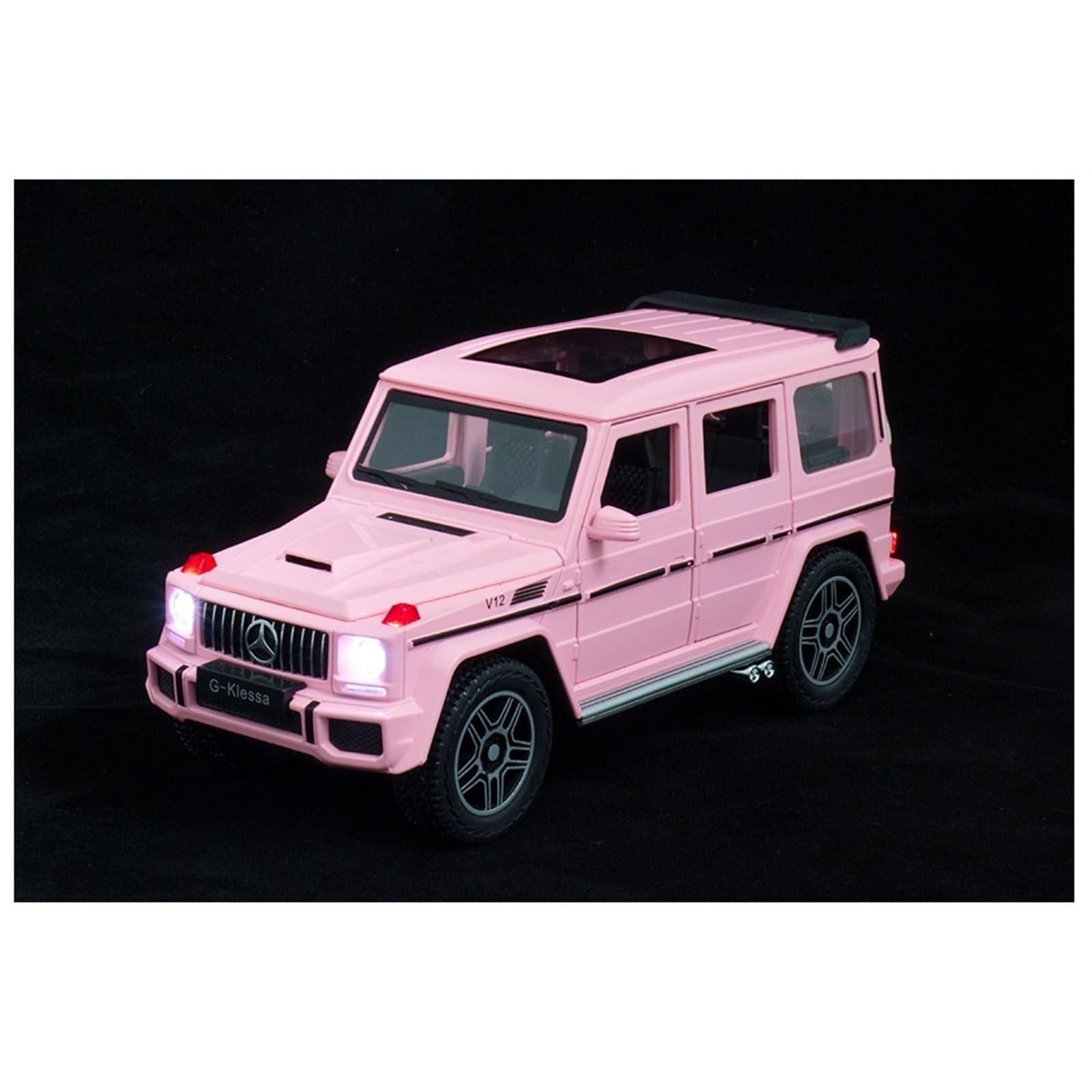 Amazon.co.jp: 1 24シミュレーションカーモデルピンクメルセデスベンツ